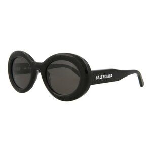 Balenciaga Womens Round/Oval Black Black Grey Fashion Designer Eyewear